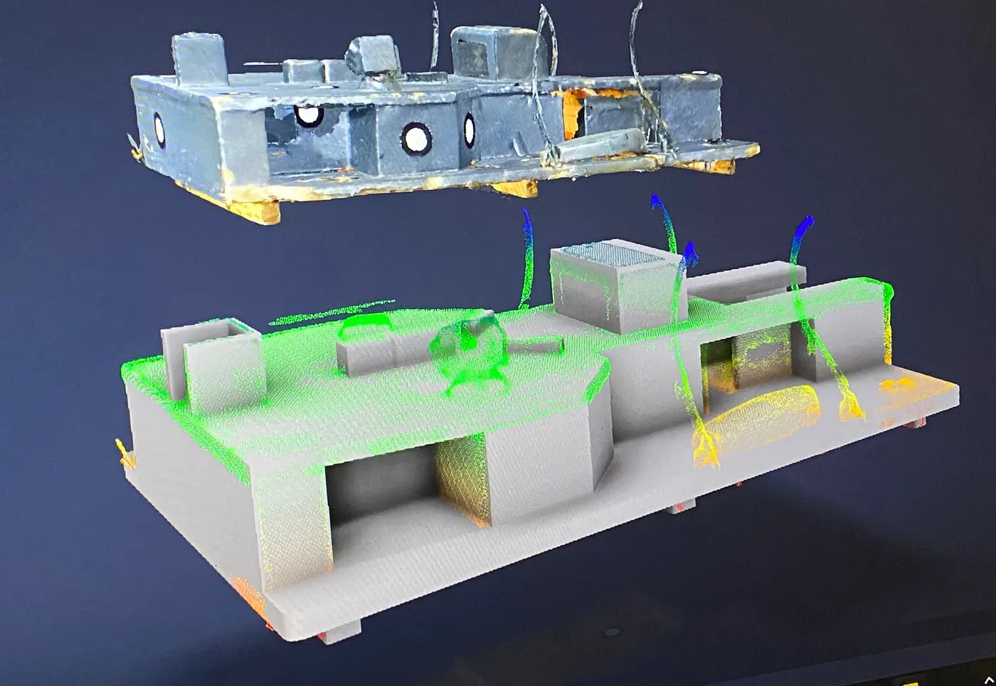 3D scan compared against the CAD model