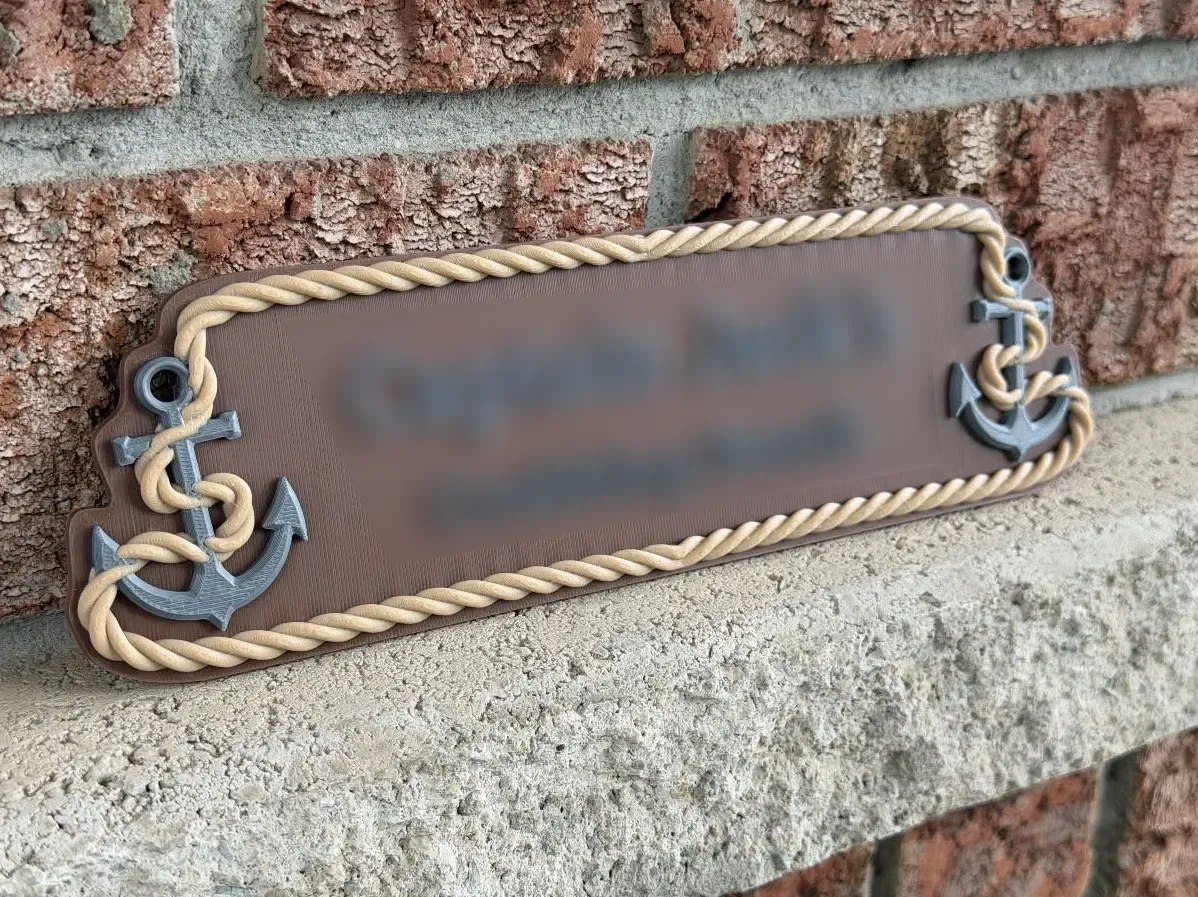 Custom Nautical Name Plaque